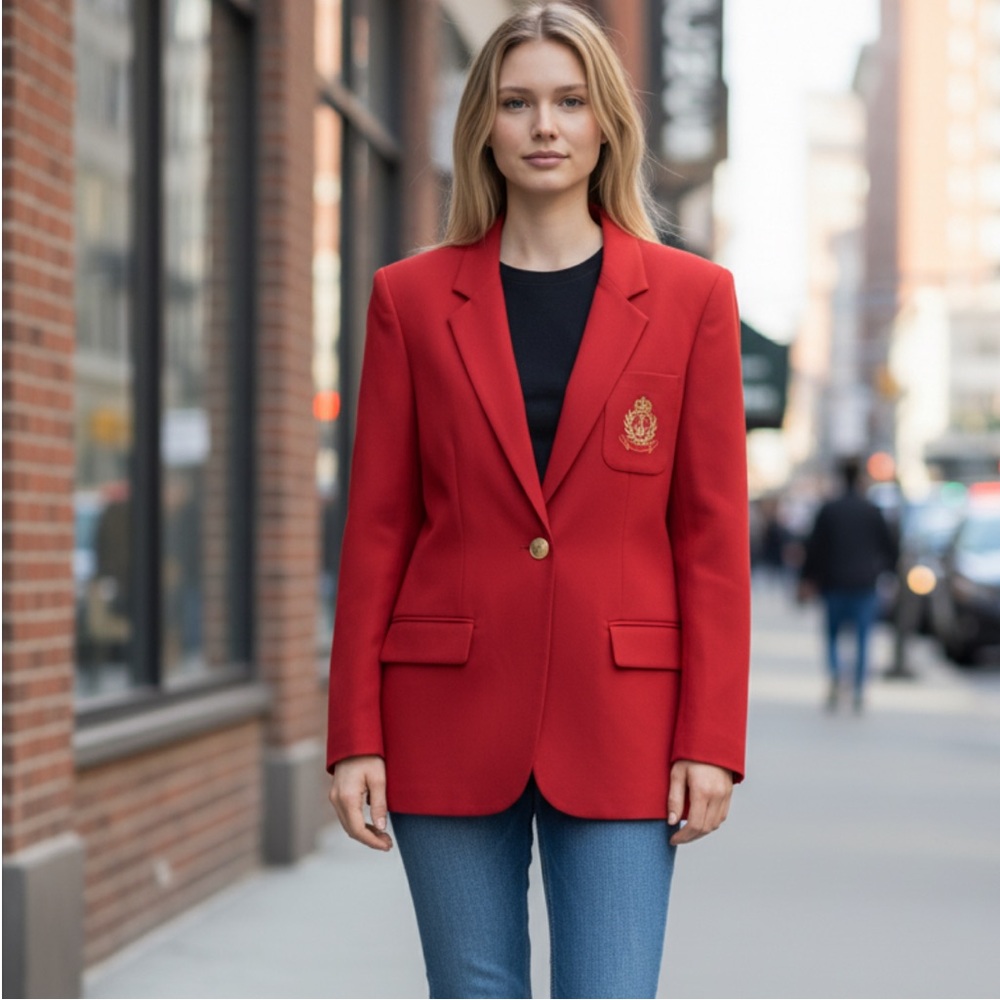 Vintage Liz Claiborne Collection Crested Blazer